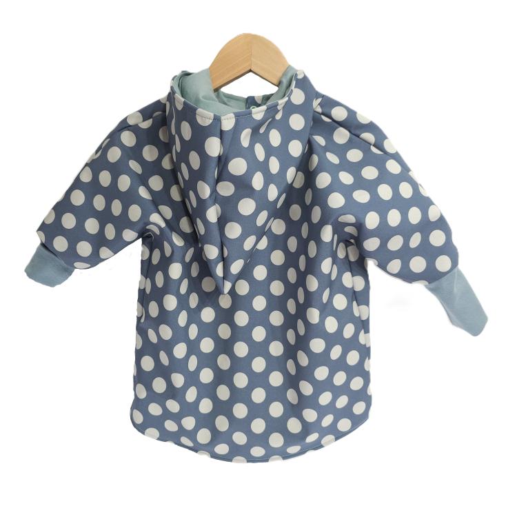 Softshell Jacke Oversize Helle Punkte auf Grün